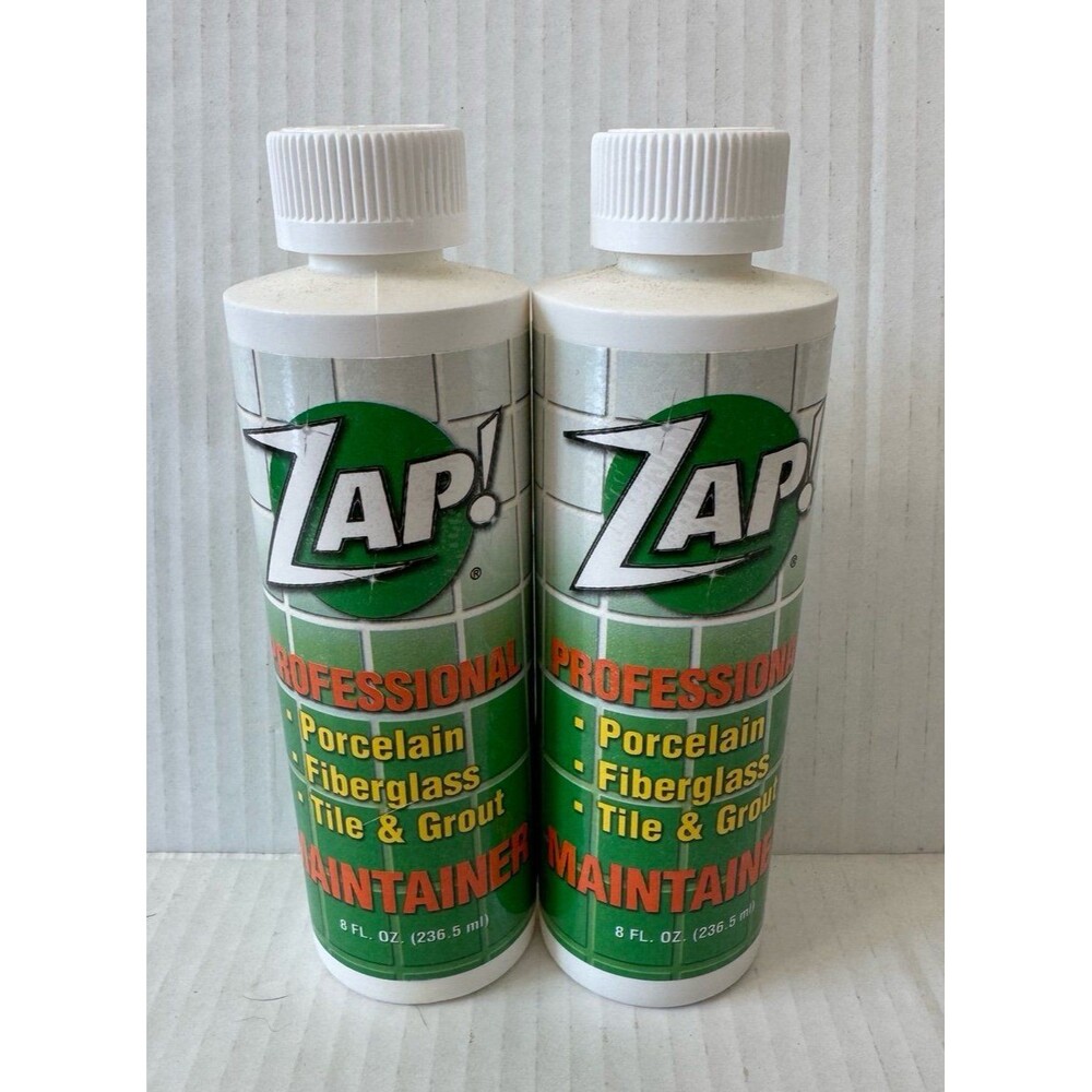 ZAP! 8 oz Professional Maintainer Tile & Grout Cleaner NEW! Pack of 2